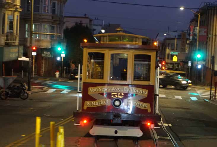 MUNI California cable car 52